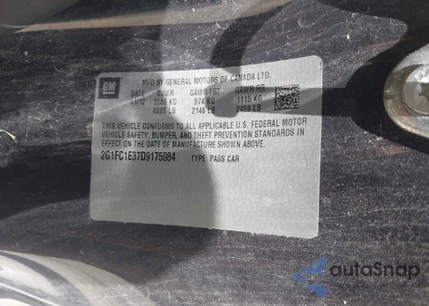 2013 Chevrolet Camaro 2Lt z USA, uszkodzony, nr VIN 2G1FC1E37D9175084